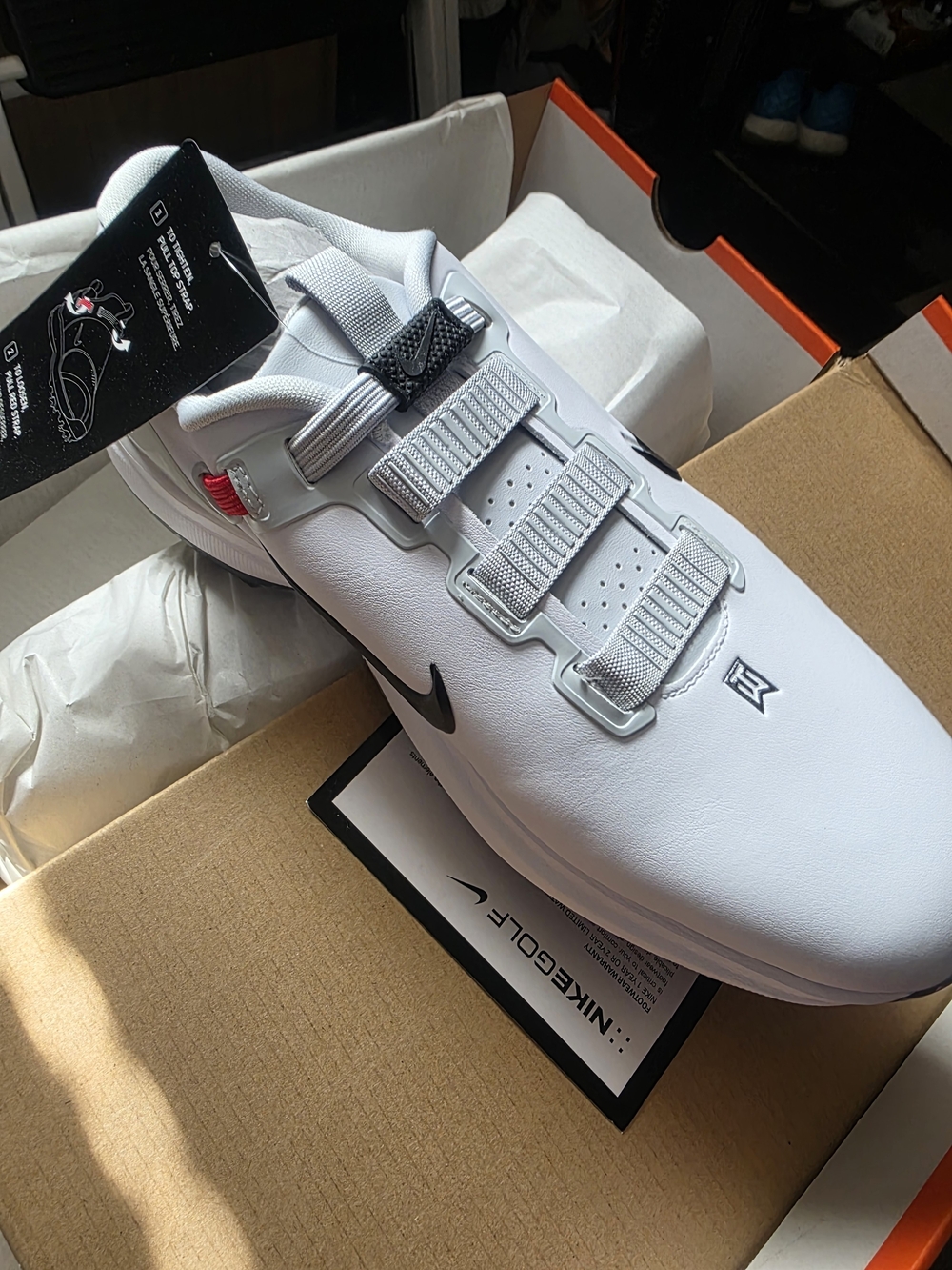Nike Tiger Woods TW71 Fast Fit Golf Cleats Shoes White - Picture 5 of 6